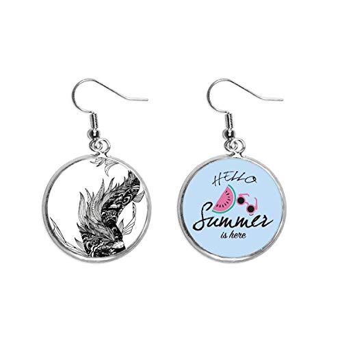 Pendientes de sandía para verano y looks de playa con diseño clásico de montañas
