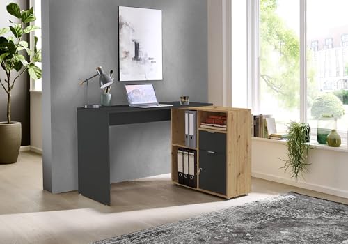 BMG Möbel Eckschreibtisch Leni, Homeoffice Schreibtisch...