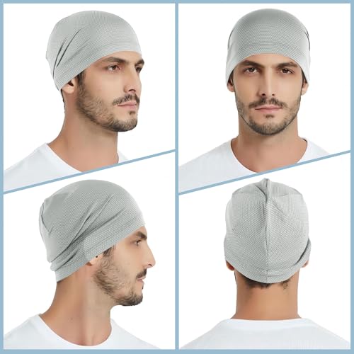 Image of WTACTFUL Cooling Skull Caps for Men Women - Lightweight Breathable 3D Mesh Running Caps for Cycling & Summer