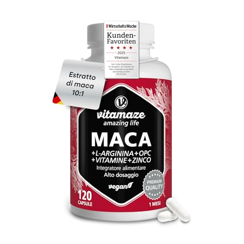 Maca Peruviana + Testosterone Massa Muscolare con L Arginina, OPC