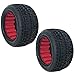 AKA Products INC. 1/10 Rebar Rear Tires Super Soft with Red Inserts 2 Buggy AKA13108VR
