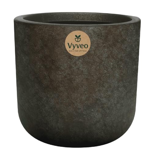 Vyveo - Blumentopf Orena - 56x54 - Gold metallic - Blumentopf für den Innen- und Außeneinsatz - Übertopf - Pflanztopf - Pflanzgefäß