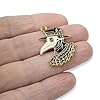 4Pc Plague Doctor Raven Head Pendants - Gothic Enamel Necklace, Keychain Craft Supplies #5