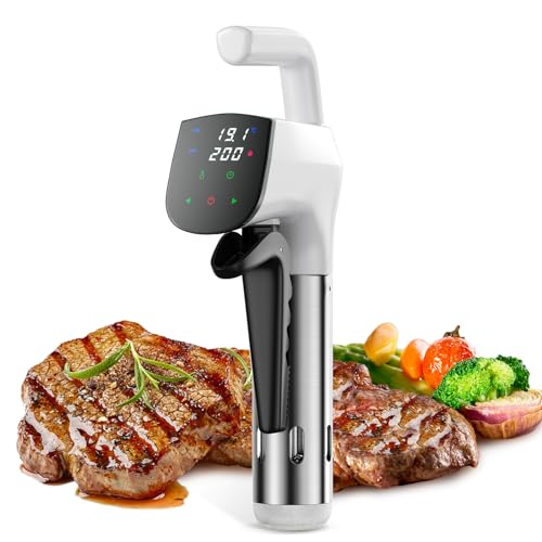 Sous Vide Machine WIFI Precision Cooker, Biebuxo 850W 3D Thermal Immersion Circulator Water Baths, Low Temperature Slow Cooking, Accurate Temperature Timer Control APP Temperature Control