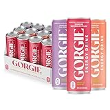 GORGIE Original Variety, Sugar-Free Natural Energy Drink Sparkling, Healthy Energy Drinks - Green Tea, Biotin, B Vitamins -150mg Caffeine, Vegan, & Low Calorie (Pack of 12)
