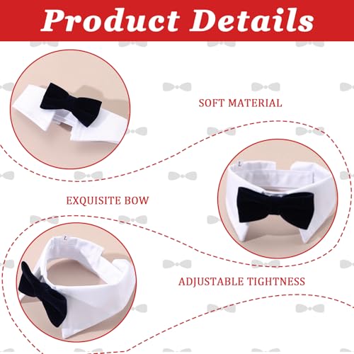 Fliege für Hunde, Hundeanzug Hochzeit Accessoire, Fliege Hund verstellbar, Hunde Fliege für Formelle Anlässe, Hochzeits-Kostüme, Party (L)
