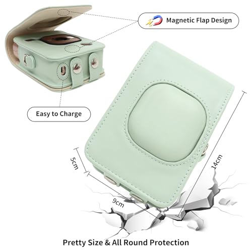 Funda Protectora Fuji Mini Liplay PU Cuero Verde Matcha miniatura 4