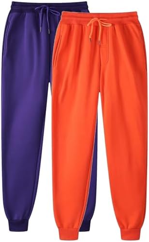 Womens 2 Pack Sweatpants Casual Athletic Pants Solid Sweat Pants with Pockets Baggy Pants Fall Winter Clothes