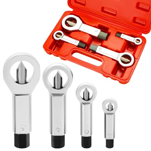 weyleity Conjunto de 4 divisores de porca de metal | Disjuntor de porca resistente quebrado danifica