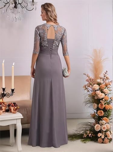 Cadoly Long Sleeve Mother of The Bride Dresses for Women Elegant Chiffon A-Line Corset Formal Dresses and Evening Gown3