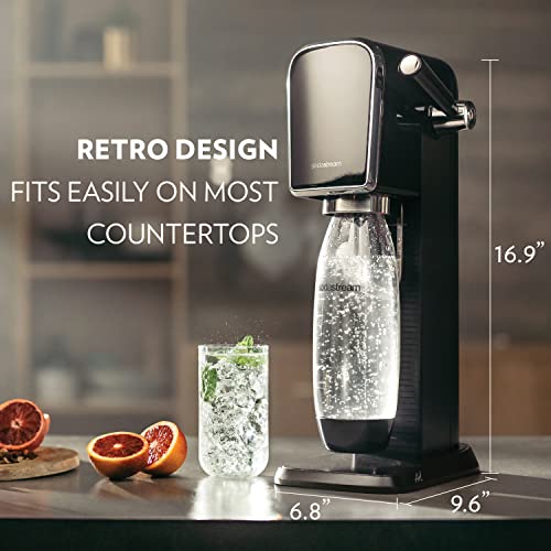 SodaStream Art Sparkling Water Maker (Black) with CO2 and Two Carbonating Bottles - Image 6