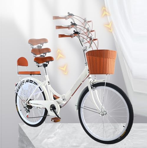 VHVYWY 24 inch Ladies City Bike, Bicycle City Bike Folding Bike