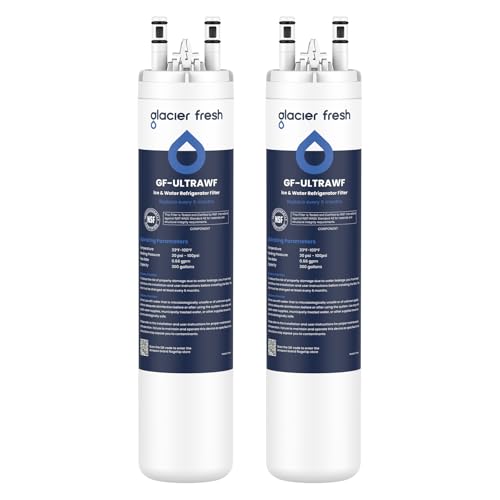 GLACIER FRESH Replacement for Frigidaire ULTRAWF,Pure Source Ultra, Kenmore 9999, 469999, 46-9999, A0094E28261 Refrigerator Water Filter,Pack of 2