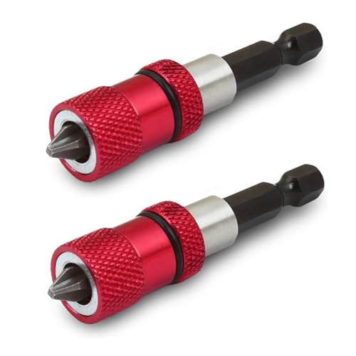 Teocpai - Teocpai 2pcs 60mm Porte-Embout Magnétique avec 2pcs PH2 Embouts Vis à Cloison Sèche Tige Hexagonale 1/4 Pouce Visseuse à Profondeur Réglable