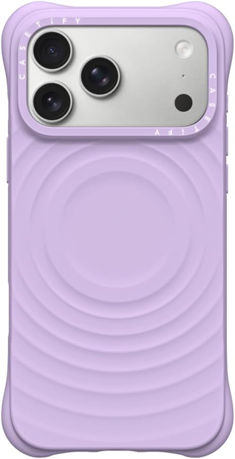 CASETiFY Alloy Ripple iPhone 17 Pro Max Case [Premium Aluminium Finish/Magsafe Accessories Compatible/ 4.9 ft. 1X Military Grade Drop Protection] - Silver On Grey