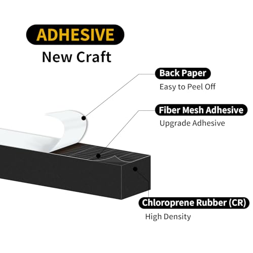 Image of Door Weather Stripping,for Door and Window,3 /4 in x 3 /4 in x 13Ft | Door Seal,Soundproof,Cold Insulation,Foam Insulation Tape for Door, Front Door Frame, Windows,Sliding Door,Black