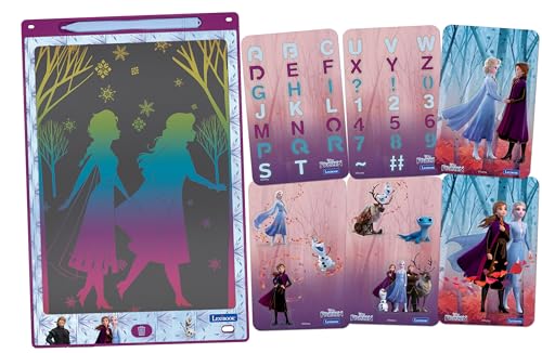 Lexibook, La Reine des Neiges, Ardoise Magique, Jouet Artistique et créatif pour Filles et garçons, Format A4 avec dessins multicolores, Violet/Bleu, CRT10FZ
