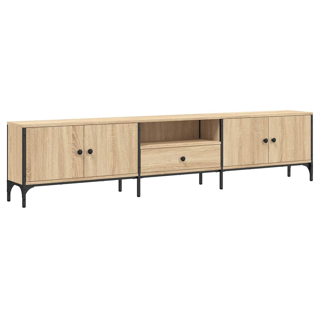 Mobile TV in rovere Sonoma, 200 x 25 x 44 cm, in legno