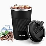 【Zweischichtige Kaffeetasse aus Edelstahl】- Das Innere des Bechers besteht aus hochwertigem Edelstahl, ist robust und langlebig, verhindert das Wachstum von Bakterien und hält das Getränk ohne besonderen Geruch.
