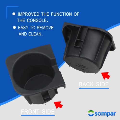 Osompar Cup Holder Insert (Pair) Compatible with 2005-2015 Toyota Tacoma Replaces 66991-04012 66992-04012 - Thumbnail 5