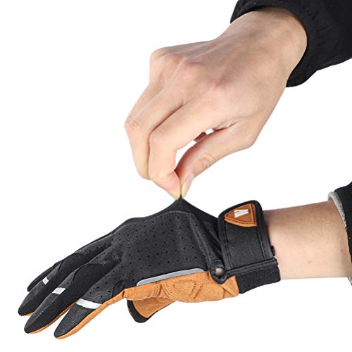 1 par de luvas de ciclismo BesPORTBLE, luvas de ciclismo com dedos inteiros, luvas anti-impacto com