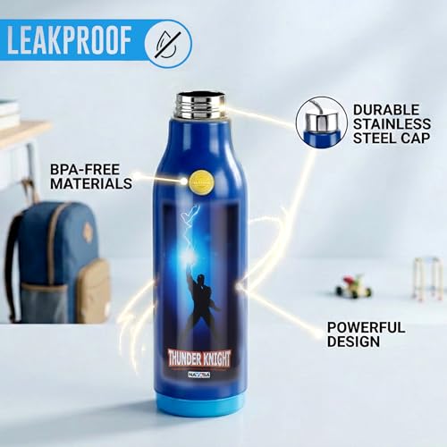 Image of Nayasa Whip 900 ml Insulated Inner Steel Water Bottle | Wide Mouth Leakproof Bottle | BPA-Free Durable Water Bottle | Blue