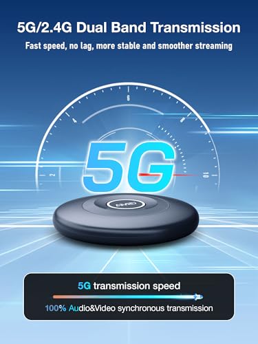 Image of Real 4K iOS Wireless HDMI Display Adapter, True 4K Plug & Play 5G HDMI Wireless Miracast AirPlay Dongle, Screen Mirroring Extender Video /Audio Cast for Laptop /PC /Smartphone to HDTV /Projector /Monitor