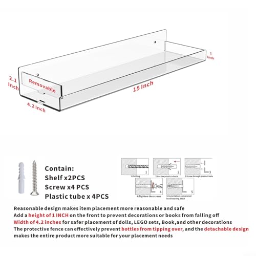 Étagères flottantes acrylique : la solution gain de place murale