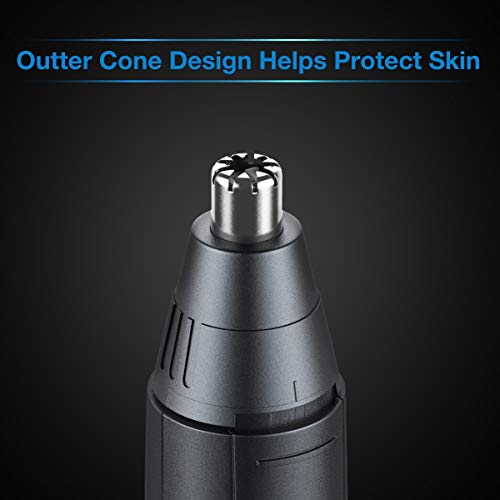 Nose Hair Trimmer, Laxcare Ears and Nose Trimmer Shaver Clipper Removal Dual Edge Blades for Men Women