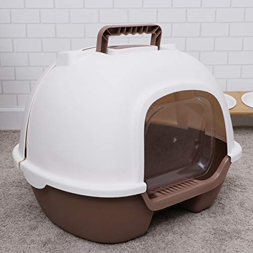 Balacoo – Caixa de areia para gatos com tampa de plástico para gatos