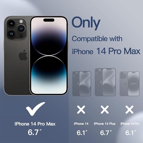 Image of DIZORO PC Compatible with iPhone 14 Pro Max Case Premium Designer Lightweight Mobile Accessories Trendy Fluorescent Iridescent Matte Designed for Unisex Scratch Resistant Shockproof Case-6.7 inch