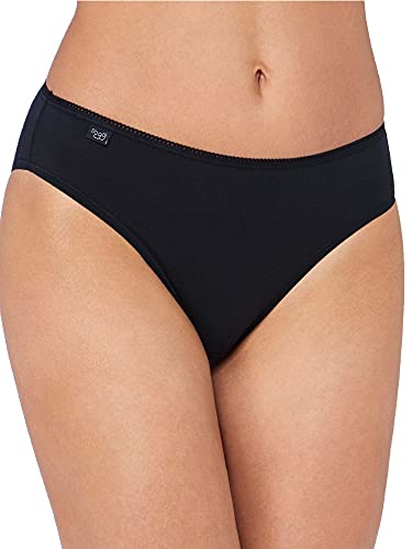 Sloggi Tai Briefs Knickers 24/7 Cotton Mid Rise Stretch 96% Cotton Brief Black #TOP18