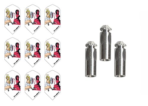 iFlight 3 Sets of Ruthless Slim Dart Flights Plus 1 Set of Dart Flight Protectors (Saint & Sinner)