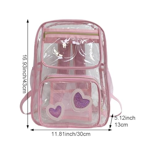 Mochila transparente resistente impermeable con asas reforzadas 5