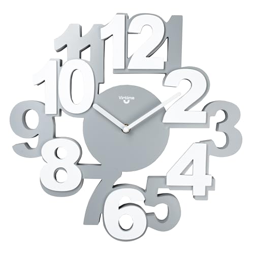 VIRTIME Orologio da parete, Orologio a muro con numeri grandi,