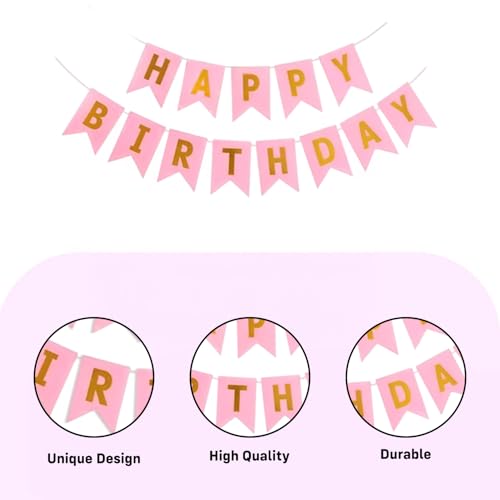 Image of Party Propz Happy Birthday Decoration Kit -55 Pcs, Birthday Decoration Items with Rainbow Foil Balloon, Happy Birthday Banner, Multicolor Balloons for Birthday Decoration for Boys & Girls (Cardstock)