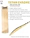 Titan English Willow Divine Cricket Bat – Full Size Short Handle – Lightweight & Handcrafted for Power and Control – Ideal for Club & League Play - Chrome Gold- English Willow 1