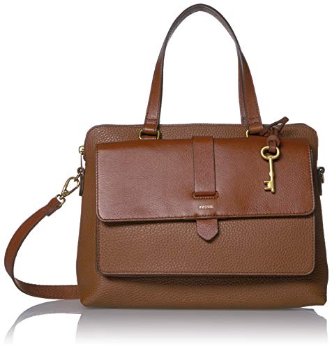 Fossil Women's Satchel, Brown, 12.25 L x 3.88 W 8.75 H US