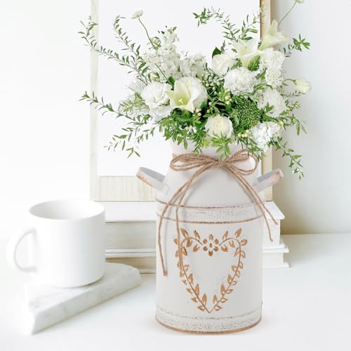 Vases rustiques pour fleurs en métal galvanisé déco table et jardin