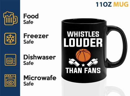 Taza para árbitro de baloncesto 11oz negra miniatura 4