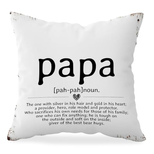 Opiniones y reviews de cojines dia del padre favoritos de las personas. 47 HONLUNG - Fundas de almohada de 18 x 18 pulgadas, regalos para papá de hija, día del padre, cumpleaños, día de Acción de Gracias, regalo divertido para papá