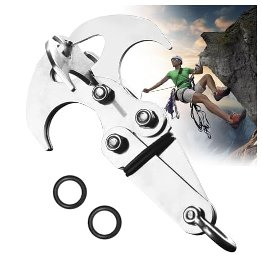 Fiegle Large Grappling Hook, Stainless Steel Gravity Hook Multifunctional Tool for Climbers, Grappler Hook with 25KN Load Capacity, Climbing Claw Ideal for Outdoor Adventure, Rescue Vehicle Traction