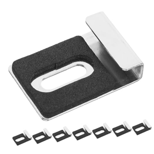 GLEAVI 8個 ステンレススチール製ミラークリップ 耐久性ある壁掛け用属ホルダーパッド付き 鏡固定用ブラケットクランプ リビングや浴室用