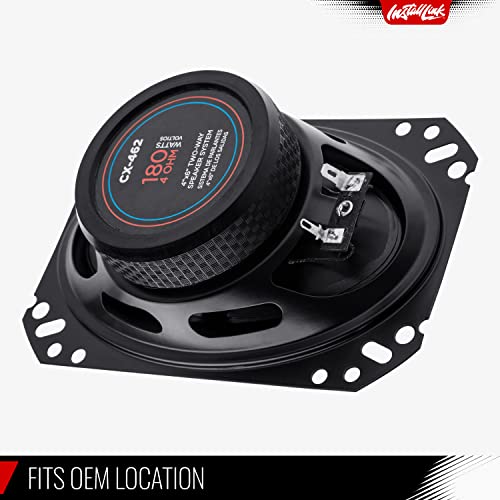 Install Link 4X6 Inch Car Speaker System, Two-Way #TOP4