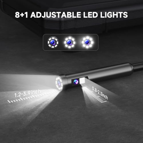 Dual Lens Endoscope Camera con Luz, Cámara de Inspección HD 1080P de 4.3" miniatura 6