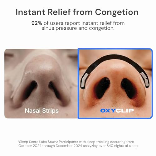 Image of Oxyclip Magnetic Nasal Strips -India's #1 Magnetic Nasal Strip | Extra Strength Snoring Relief | Boost Oxygen, Improve Sleep & Facial Structure | Skin-Safe, Reusable - pack of 15 (Medium, 5, count)