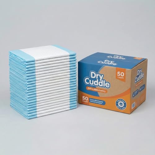DryCuddle Disposable Changing Mat Baby [100 Pack] Ultra Absorbent Leakproof Diaper Changing Mat, 60x45 cm Soft Waterproof Underpads for Newborns, Postpartum Maternity & Incontinence Protection