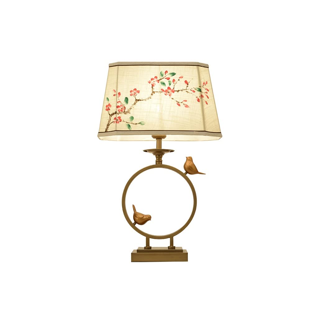 UYVI Bedside Table Table Lamp Bird Hand-painted Bedside Table Lamp Modern Iron Art Nightstand Lamps Suitable For Living Room And Bedroom