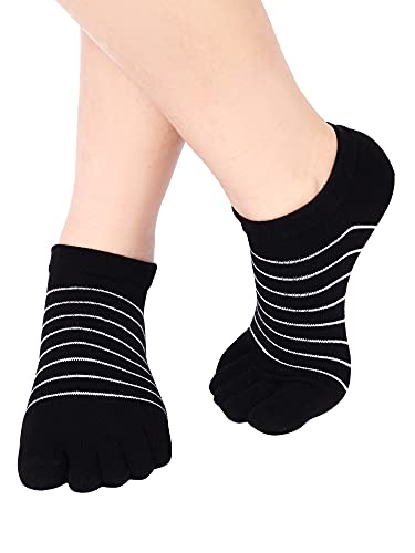Sintege 5 Pairs Stripe Toe Socks Colorful Finger Socks for Women Girl Supplies4