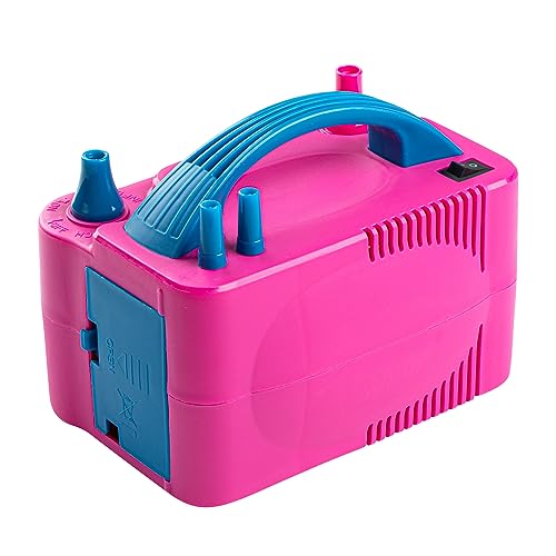Restaurantware Balloonify 600W Electric Air Pump 1 Portable Balloon Inflator - Dual Modes Two Nozzle Sizes Pink & Blue Plastic Air Pump for Balloons 110V powerchord Double Inflation Design by Restaurantware - Image 9